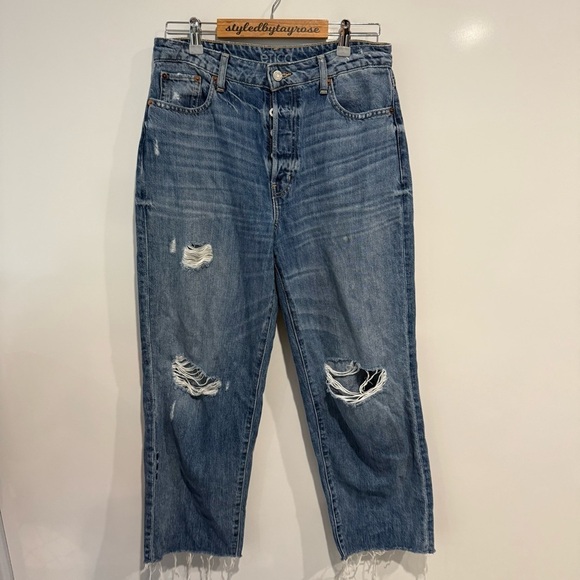 Etica High Rise Tyler Boy Destroy Straight Jean - Picture 9 of 11